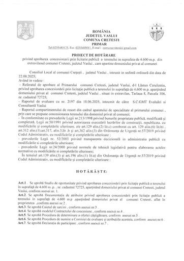 PHCL   Licitatie publica teren 4600 mp