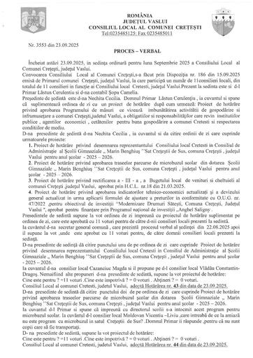 Proce verbal sedint aCL luna Septembrie  2025
